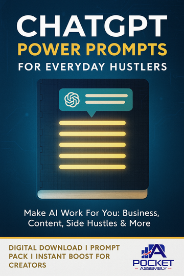 20 Editable ChatGPT Prompts for Digital Creators (PDF + Doc) | AI Branding, Content & Productivity Toolkit