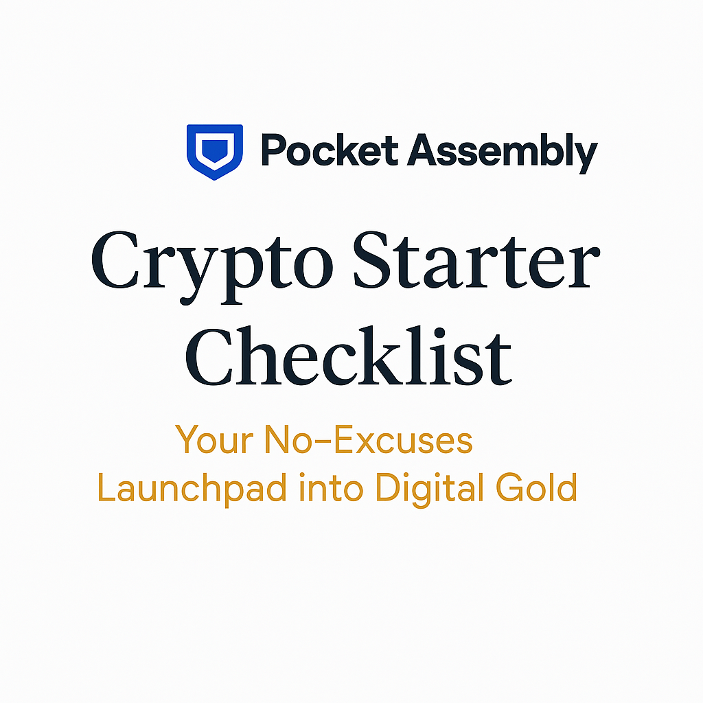 Crypto Starter Checklist – Free Beginner PDF Guide to Bitcoin, Ethereum, and Wallet Setup