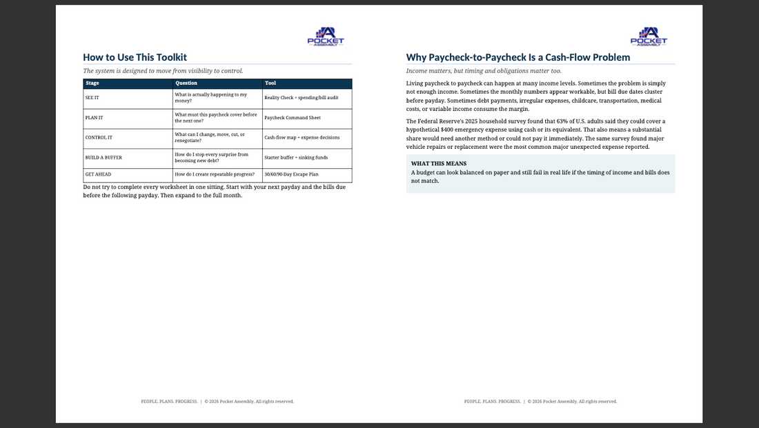Paycheck Budget & Cash-Flow Toolkit | Breaking the Paycheck-to-Paycheck Struggle