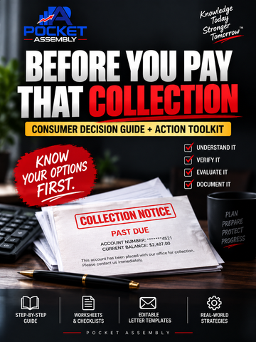 Debt Collection & Settlement Toolkit + Dispute Letter Templates | Before You Pay That Collection