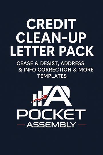 Credit Repair Letter Templates Bundle | Dispute & Cease-&-Desist, Address & Info Correction